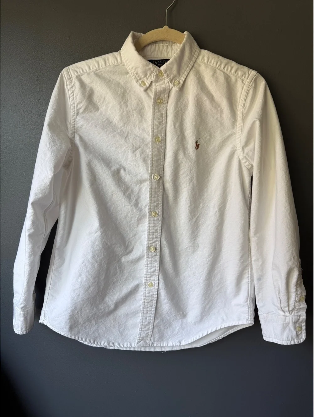 Polo Ralph Lauren Boy’sWhite Button-Down Shirt, Size Large (14-16)